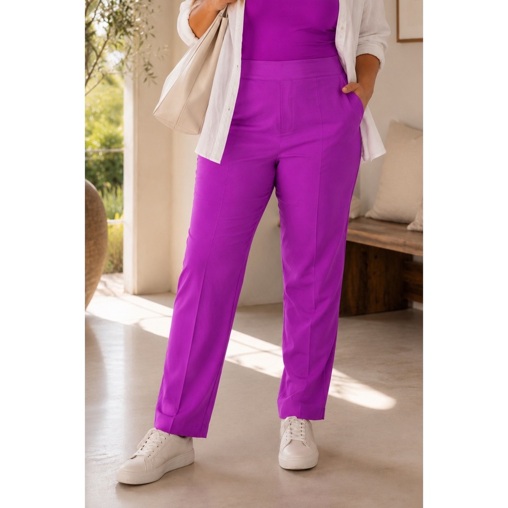Athleta Vienna Slim Pant Women 20 Purple Trousers Tech Stretch